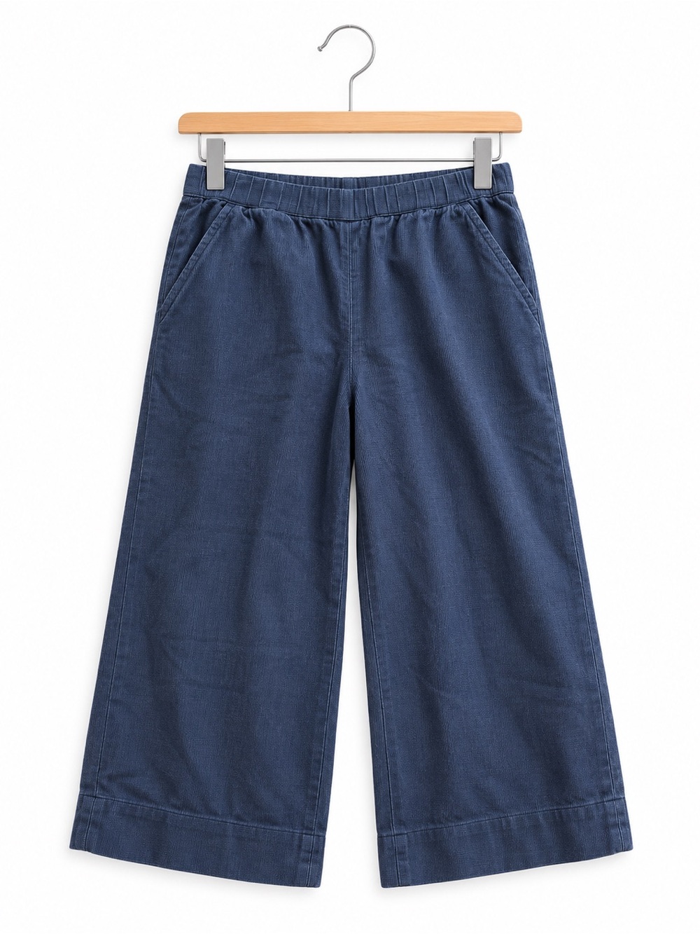 Bridge & Burn Sustainable 100% Organic Cotton Wide Leg Pull On Pants Blue XL